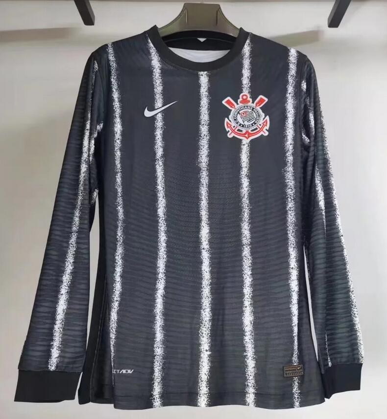 2021/22 SC Corinthians Long Sleeve Away Kit Soccer Jersey Player Version